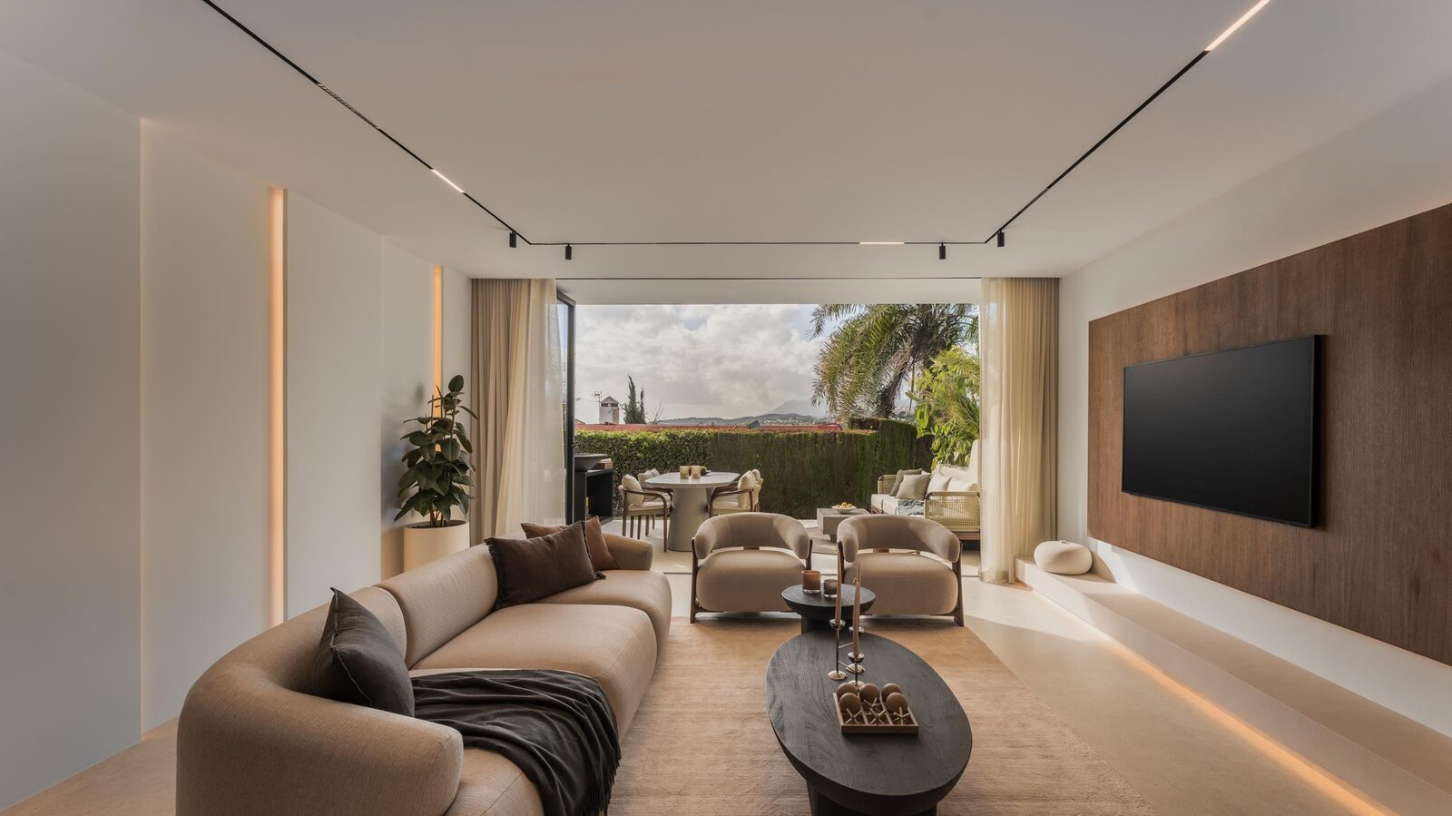 Casa Suma — living room with terrace views